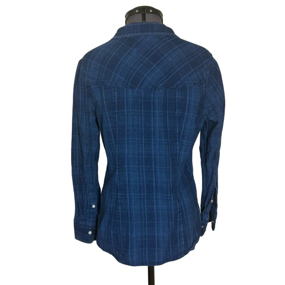 J. Crew Slim-fit Western Shirt in Indigo Plaid